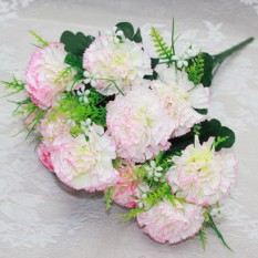 안개카네이션조화부쉬(라인핑크)13줄기(꽃크기7cm)