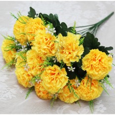 안개카네이션조화부쉬(노랑)13줄기(꽃크기7cm)