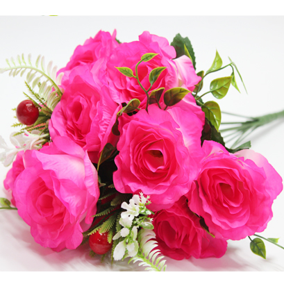 열매장미부쉬조화(핫핑크)12줄기