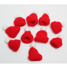 털모자 빨강(10개)3cm*4.5cm