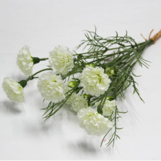 카네이션조화번들(크림)3줄기