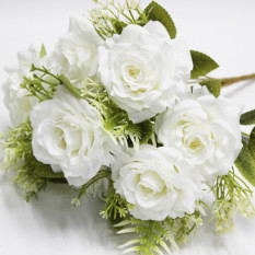 시카로로즈부쉬 조화(크림)7줄기