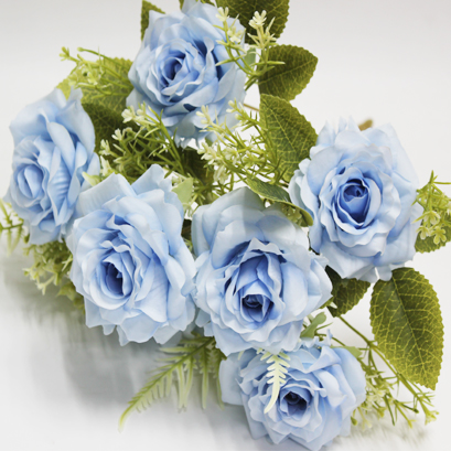 시카로로즈부쉬 조화(블루)7줄기